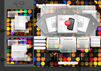 Website design template menu elements vector