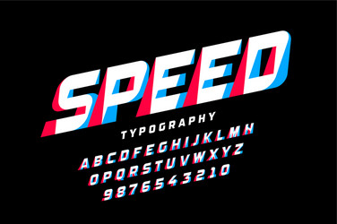 Dynamic Speed Font vector image