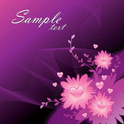 floral hearts Vector Image