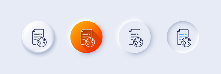 internet document line icon doc file page sign vector image