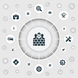 set of simple icons element vector image