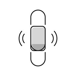thin transparent scroll color icon vector image