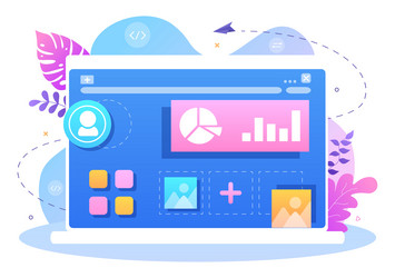 ui ux programmer flat design for business vector image