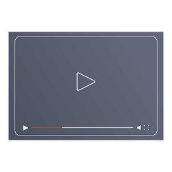video player showing streaming bar playing movie vector image