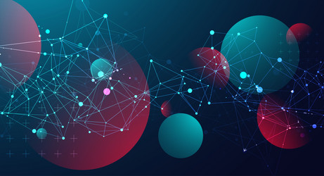 abstract polygonal background with connecting vector image
