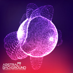 abstract wave background with connecting dots vector image