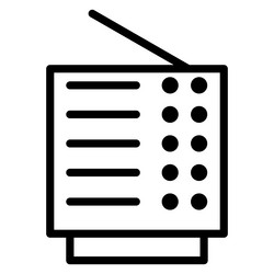 data server line icon isolated on white vector image