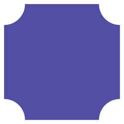 flat banner button template shape with corner vector image