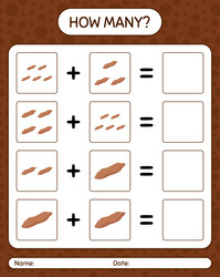 how many counting game with sweet potato vector image