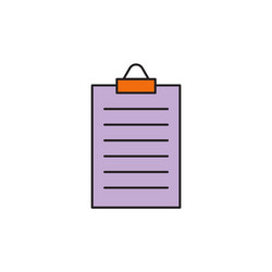Notes document color icon vector