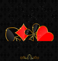 Abstract background with card suits for design vector