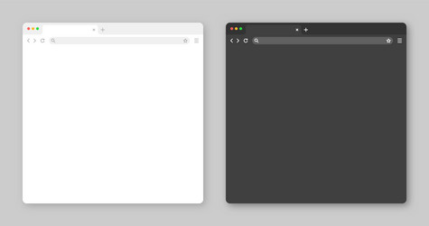 blank web browser window with tab toolbar vector image