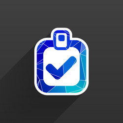 checkmark icon test form mark tick check vector image