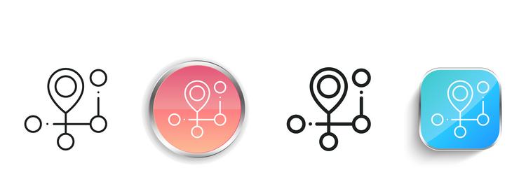 circle icon thin linear regular and button style vector image