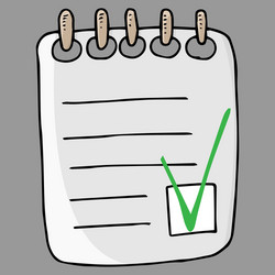 notebook a blank with marks tax form hand vector image