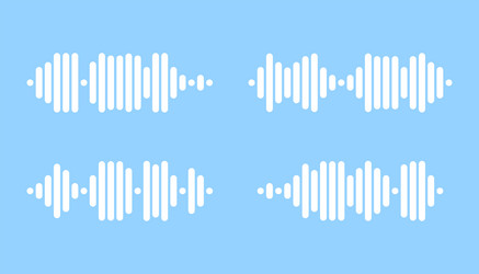 recording of audio message template ui element vector image
