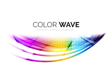 abstract color wave design element vector image