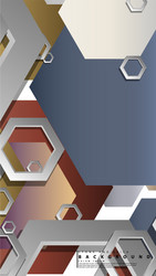 Abstract geometric backgrounds with hexagon stone vector