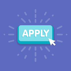 apply button with cursor in flat design vector image