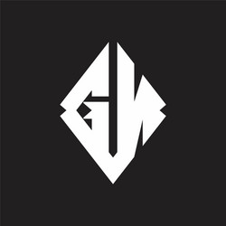 Gn logo monogram with sharp square design template vector