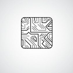 microchip design cpu information communication vector image