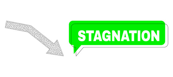 misplaced stagnation green text frame and mesh vector image