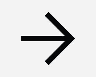 right arrow icon point pointer next swipe cursor vector image