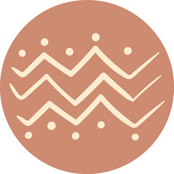 zig zag lines boho hand draw style vector image