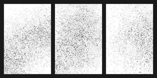 Black grainy texture isolated on white vector