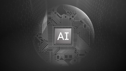 computer semiconductor circuit board 3d ai chip vector image