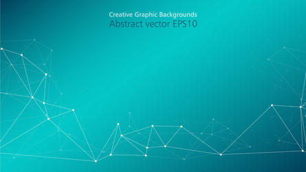 digital connection structure wires triangles vector image