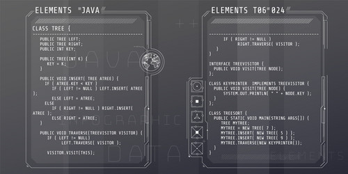 HUD Interface Elements - Java Code vector image