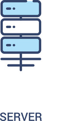 server concept 2 colored icon simple line element vector image