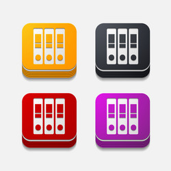 square button folder vector image