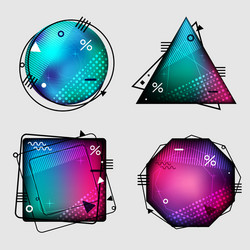 collection gradient backgrounds of the geometric vector image