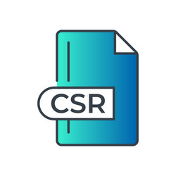 csr file format icon extension gradient vector image
