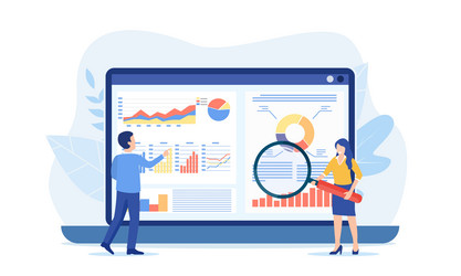 Data Analytics Dashboard vector image