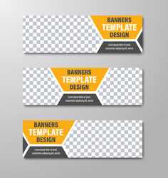 design horizontal web banners with place vector image