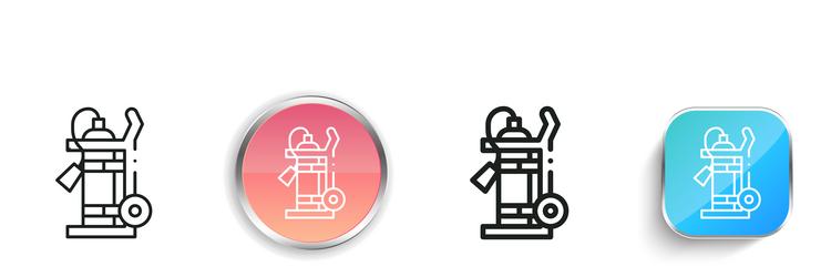 extinguisher icon thin linear regular and button vector image