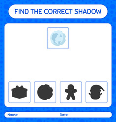 Find the correct shadows game with full moon vector