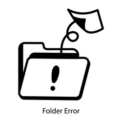 folder error vector image