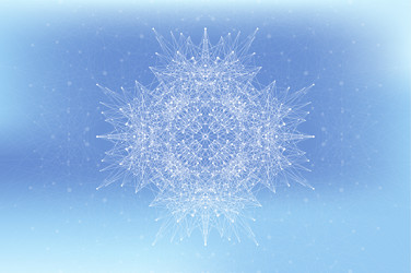 fractal element with connected lines and dots big vector image