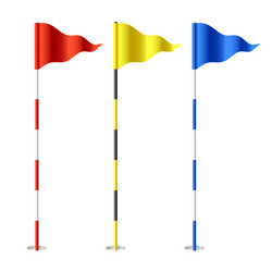 Red golf flag Royalty Free Vector Image - VectorStock