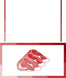 Meat market department icon vector