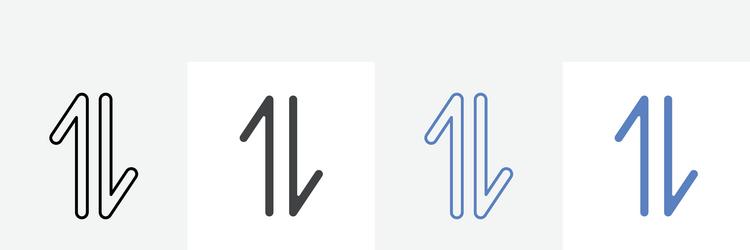 up down arrow icon set use for web vector image
