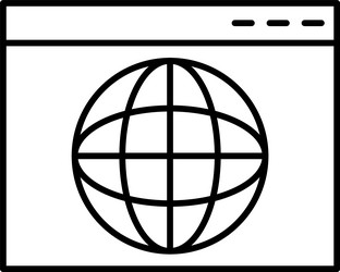 web browser line icon design vector image