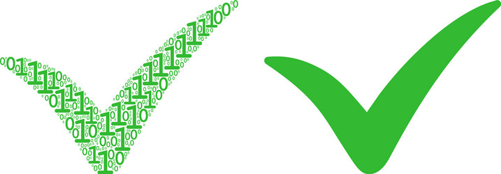 yes composition of binary digits vector image