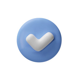 3d render success checkbox vector image