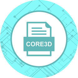core3d file document icon vector image