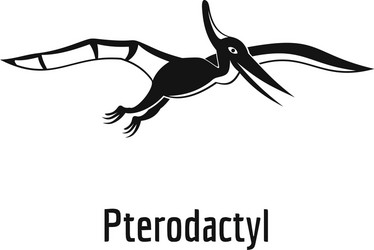 Pterodactyl icon simple style vector